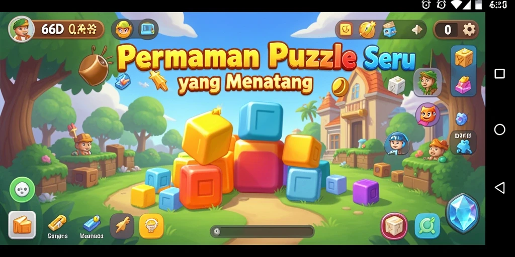 Tampilan gameplay Puzzle yang mengasyikkan dan penuh tantangan.