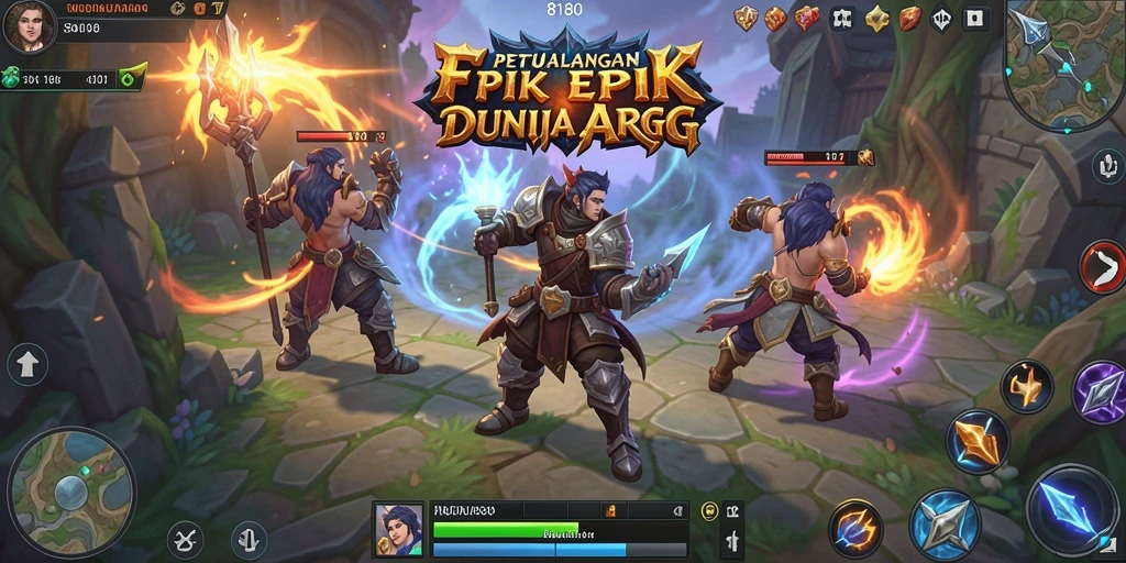 Tampilan permainan ARPG yang menakjubkan dan penuh aksi.