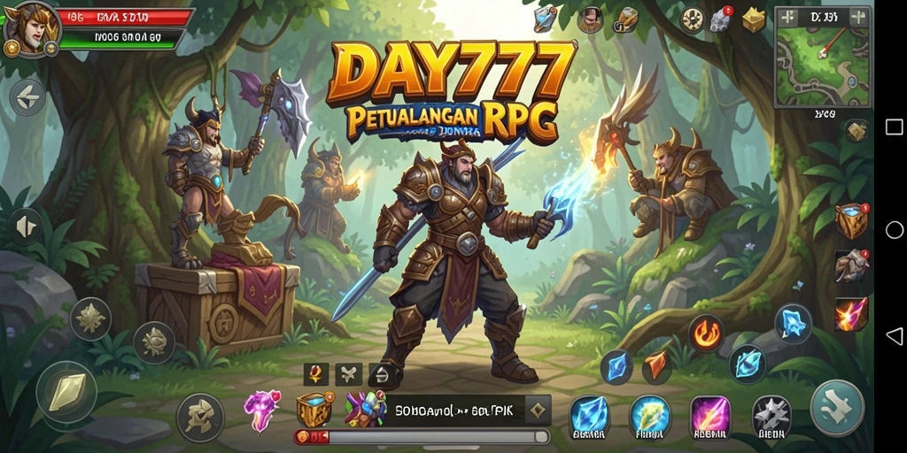Gameplay RPG yang menakjubkan dalam DAY777.