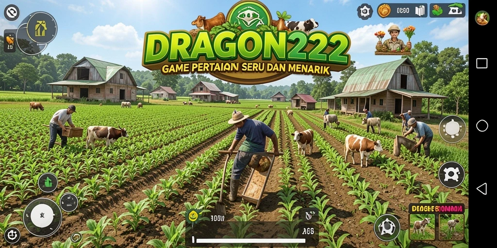 Tampilan gameplay menarik dari DRAGON222 saat berkebun.