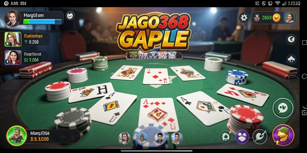 Tampilan gameplay seru dari JAGO368 saat bermain Gaple.