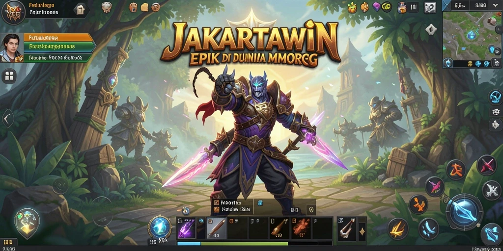 Screenshot menunjukkan gameplay menakjubkan di dunia MMORPG.