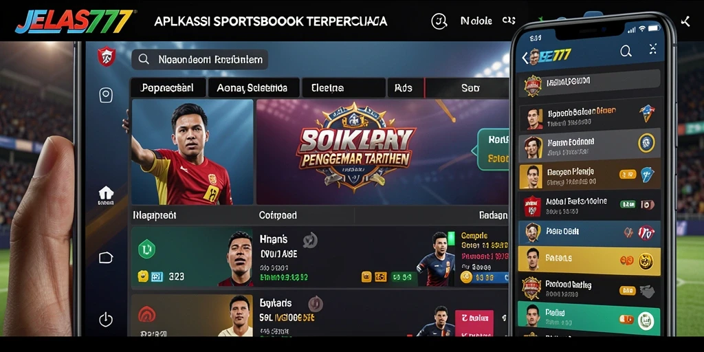 Tampilan menarik dari aplikasi taruhan olahraga JELAS777.