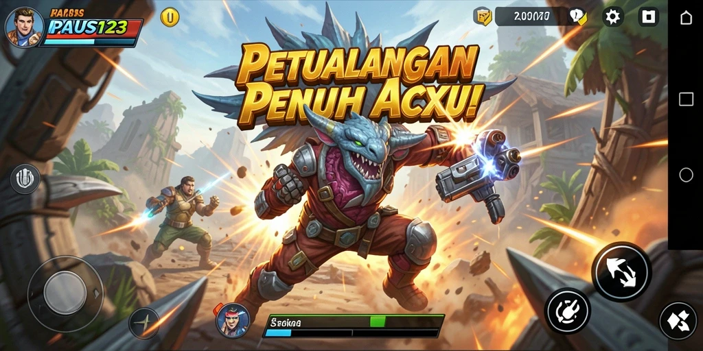 Screenshot PAUS123 menampilkan momen aksi yang mendebarkan.