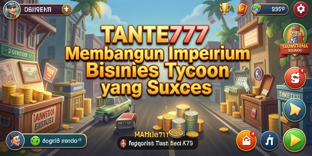 Screenshot gameplay TANTE777 menunjukkan keseruan membangun bisnis Tycoon.