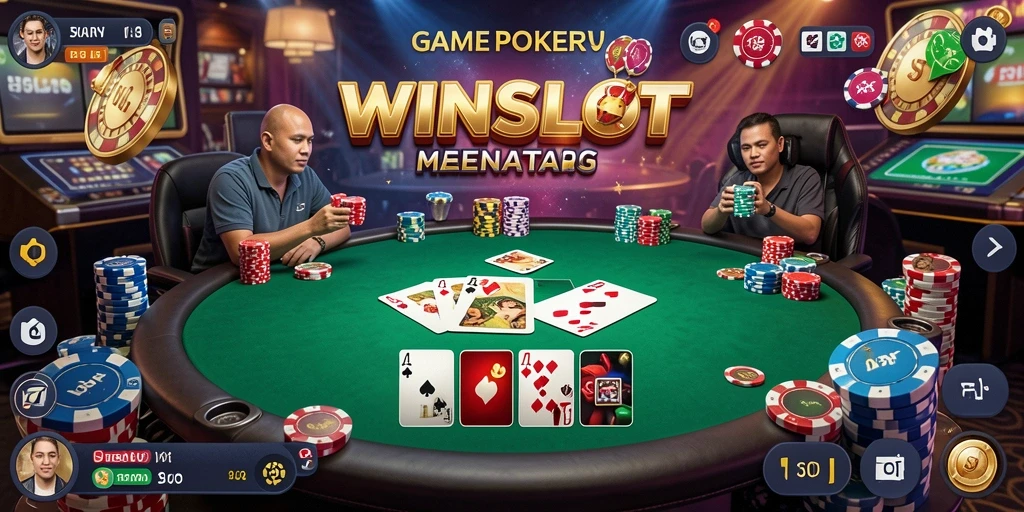 Tampilan gameplay menarik dari WINSLOT dengan suasana poker yang mendebarkan.